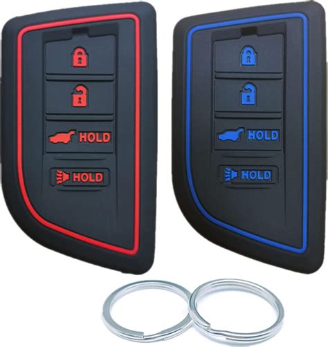 2Pcs 4 Buttons Silicone Smart Key Fob Remote 